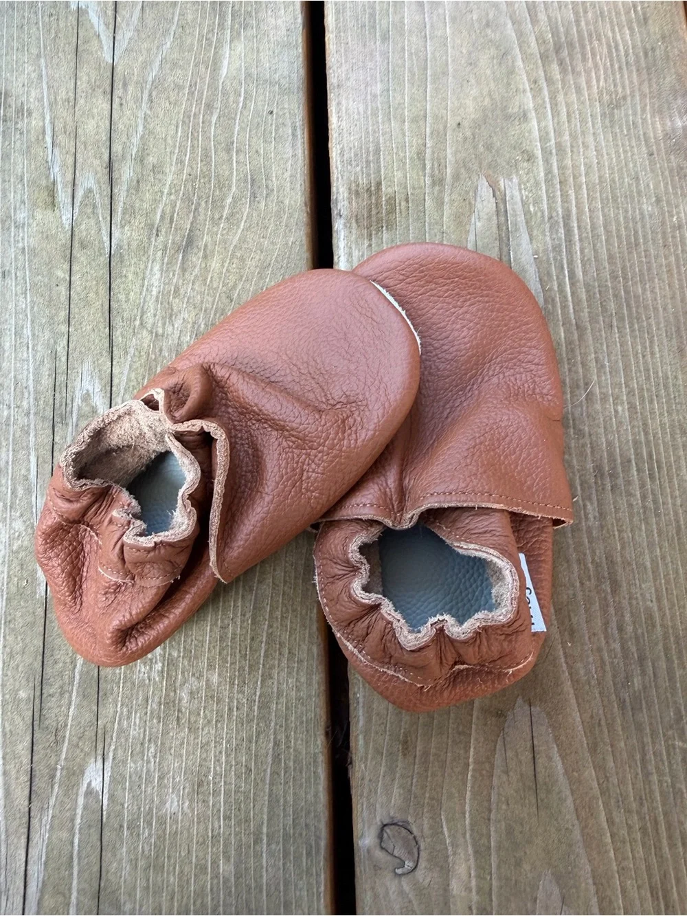 Mejale Toddler Moccasin Slip-On Soft Sole Genuine Leather Barefoot Shoes